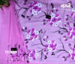 Half-silk-Hand-Print-Saree-Pink